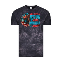 Cloud Black She love Jesus and America too Vintage Tee - FaDigitalArtStudio