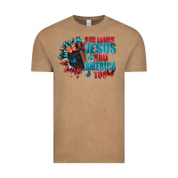 Vintage Coffee She love Jesus and America too Vintage Tee - FaDigitalArtStudio