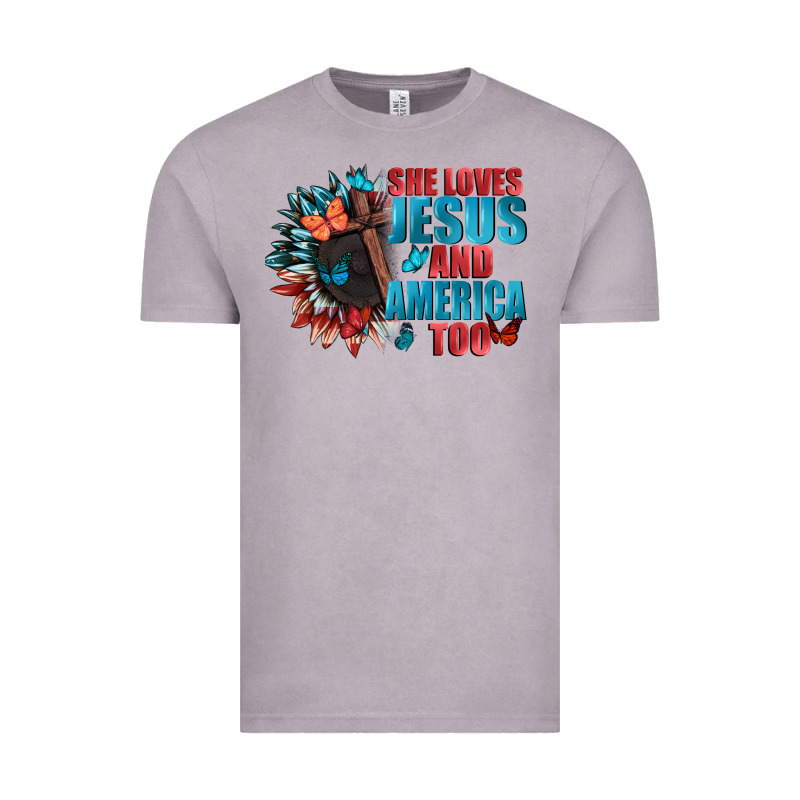 She Love Jesus And America Too Vintage Tee by FaDigitalArtStudio | Teevron