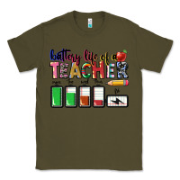 Army Green battery life of teacher Classic Tee - CowGirlArtShop