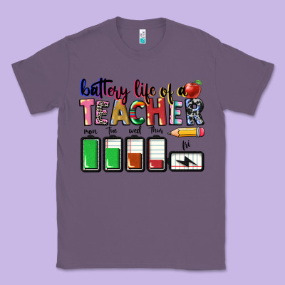 Battery Life Of Teacher Classic Tee Designed By Cowgirlartshop