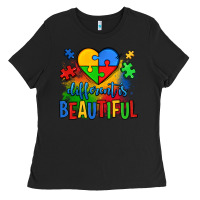 Black different is beautiful autism Ladies Tee - OliviaCreatesArt