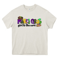 Cream mardi gras girl to the core Heavy Core Tee - CowGirlArtShop