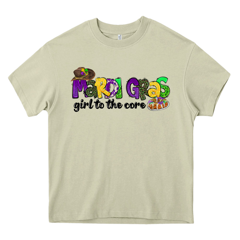 Mardi Gras Girl To The Core Heavy Core Tee by CowGirlArtShop | Teevron