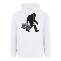 White bigfoot beatbox boom box retro   bigfoot boom box Heavyweight Hoodie - DesigneFamous