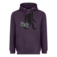 Plum bigfoot beatbox boom box retro   bigfoot boom box Heavyweight Hoodie - DesigneFamous