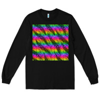 Black neon rainbow leopard zebra seamless pattern Long Sleeve Tee - BundleAndBundleShop