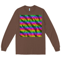 Chestnut neon rainbow leopard zebra seamless pattern Long Sleeve Tee - BundleAndBundleShop