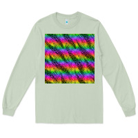Matcha neon rainbow leopard zebra seamless pattern Long Sleeve Tee - BundleAndBundleShop