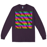 Plum neon rainbow leopard zebra seamless pattern Long Sleeve Tee - BundleAndBundleShop