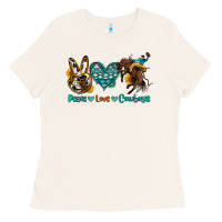 Bone peace love cowboys Ladies Tee - OliviaCreatesArt