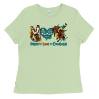 Matcha peace love cowboys Ladies Tee - OliviaCreatesArt