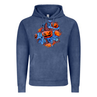 Vintage Denim halloween pumpkin patch  5 Vintage Hoodie - BundleAndBundleShop