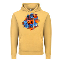 Vintage Mustard halloween pumpkin patch  5 Vintage Hoodie - BundleAndBundleShop