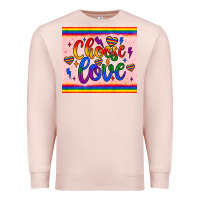 Pale Pink choose love tumbler Premium Sweatshirt - JahusDesignShop
