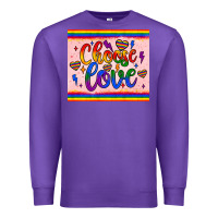 Purple choose love tumbler Premium Sweatshirt - JahusDesignShop
