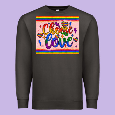 Choose Love Tumbler Premium Sweatshirt Designed By Jahusdesignshop