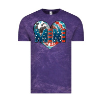 Cloud Purple American mini heart 4th of july Vintage Tee - FaDigitalArtStudio