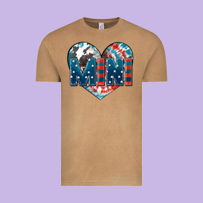 American Mini Heart 4th Of July Vintage Tee Designed By Fadigitalartstudio