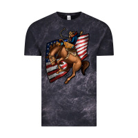 Cloud Black American Cowboy Vintage Tee - Jasminsmagicworld