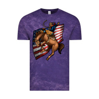 Cloud Purple American Cowboy Vintage Tee - Jasminsmagicworld