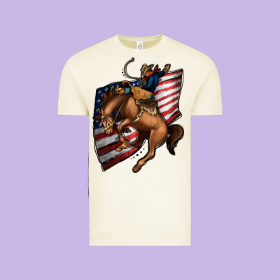 American Cowboy Vintage Tee Designed By Jasminsmagicworld