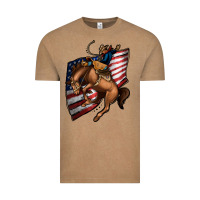 Vintage Coffee American Cowboy Vintage Tee - Jasminsmagicworld