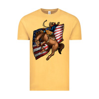 Vintage Mustard American Cowboy Vintage Tee - Jasminsmagicworld