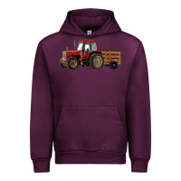 Mauve Wine farm tractor Urban Hoodie - RanaPortraitStore