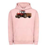 Pigment Salmon farm tractor Urban Hoodie - RanaPortraitStore