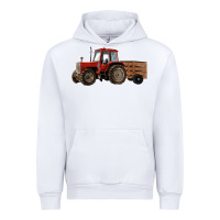 White farm tractor Urban Hoodie - RanaPortraitStore