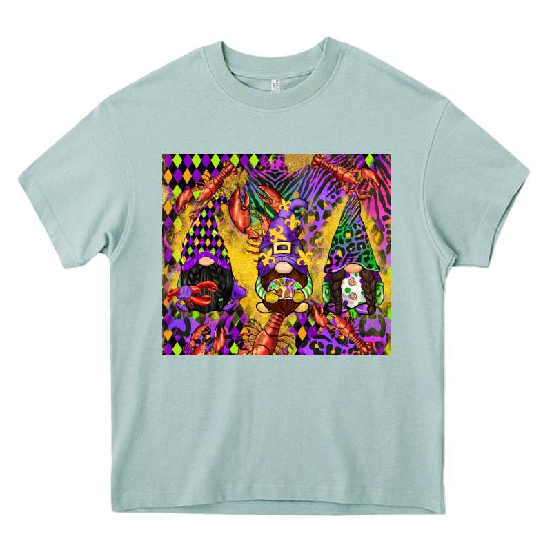 Mardi Gras Gnome Heavy Core Tee by CowGirlArtShop | Teevron