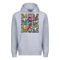 Heather Grey Mom Race Premium Hoodie - RacoonDesign