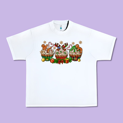 Christmas Cupcake With Gingerbreads Bbs Urban Heavy Tee Designed By Bundleandbundleshop