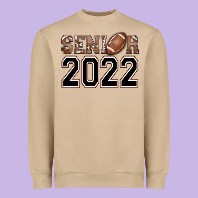 Senior Football Heavyweight Sweatshirt Designed By Adodesignshop
