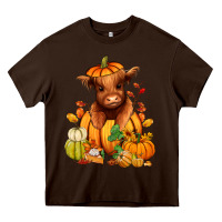 Chocolate Brown Fall Autumn heifer pumpkin Heavy Core Tee - RanaPortraitStore