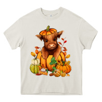 Cream Fall Autumn heifer pumpkin Heavy Core Tee - RanaPortraitStore