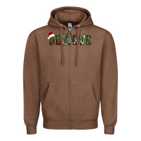 Chestnut believe Christmas tree Zipper Hoodie - AdoDesignShop
