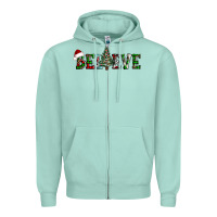 Seafoam believe Christmas tree Zipper Hoodie - AdoDesignShop