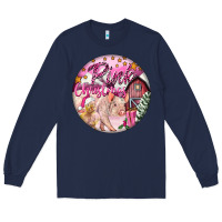 Navy pink christmas pig Long Sleeve Tee - FaDigitalArtStudio