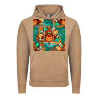 Vintage Coffee thanksgiving  turkey seamless pattern Vintage Hoodie - BundleAndBundleShop