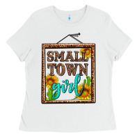 White small town girl olivia Ladies Tee - OliviaCreatesArt