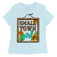 Baby Blue small town girl olivia Ladies Tee - OliviaCreatesArt
