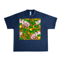 Navy St. Patrick's Day Pig And Candy Pot Of Gold Urban Heavy Tee - FaDigitalArtStudio
