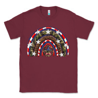 Burgundy usa camouflage rainbow Classic Tee - Artiststas