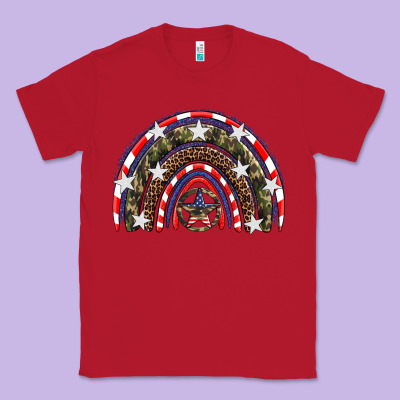 Usa Camouflage Rainbow Classic Tee Designed By Artiststas