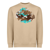 Mushroom cowhide leopard turquoise patch Heavyweight Sweatshirt - AdoDesignShop