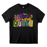 Black mardi gras queen Heavy Core Tee - CowGirlArtShop