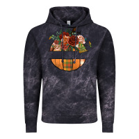 Cloud Black customize floral pumpkin Vintage Hoodie - BundleAndBundleShop