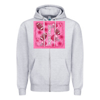 Heather Grey tackle cancer Zipper Hoodie - AdoDesignShop